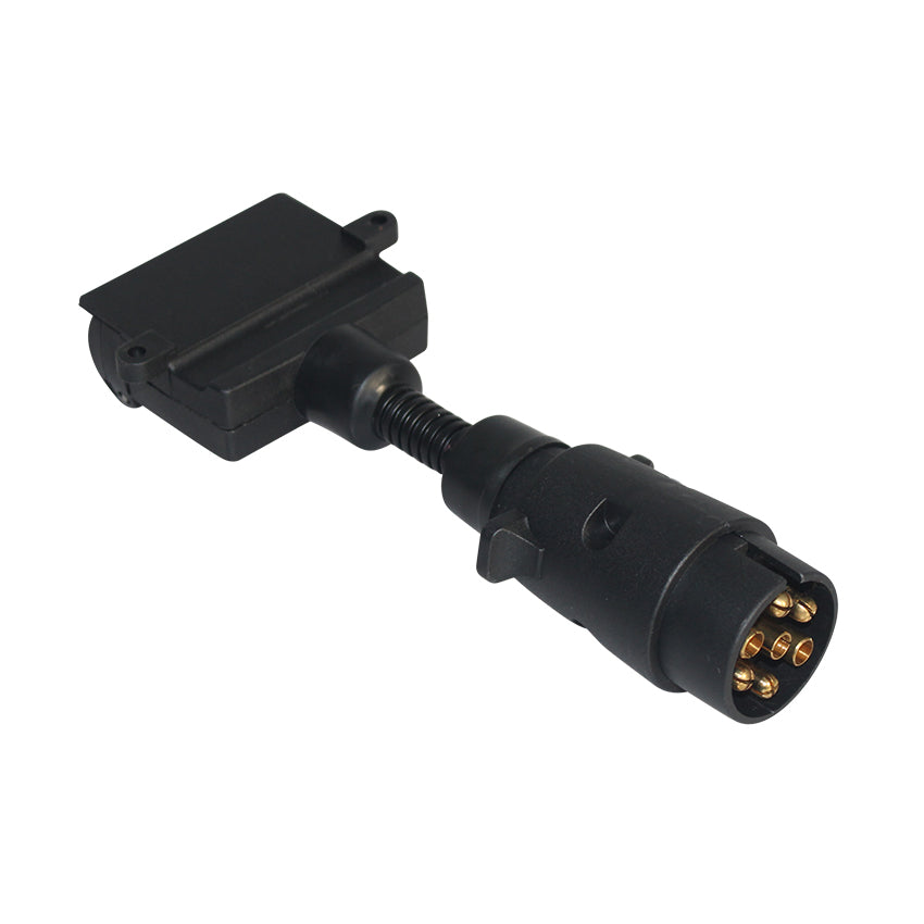 7P ronde connector naar to 7P platte connector (Europees naar Australië)