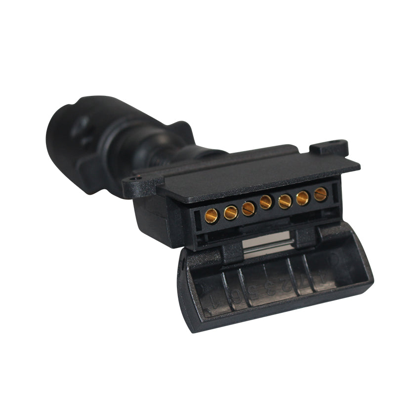 7P ronde connector naar to 7P platte connector (Europees naar Australië)