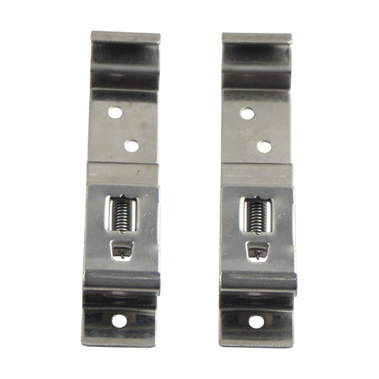 RVS Kenteken / Nummerplaat Houders - Universeel Frame Beugels Clips Klemmen (set)