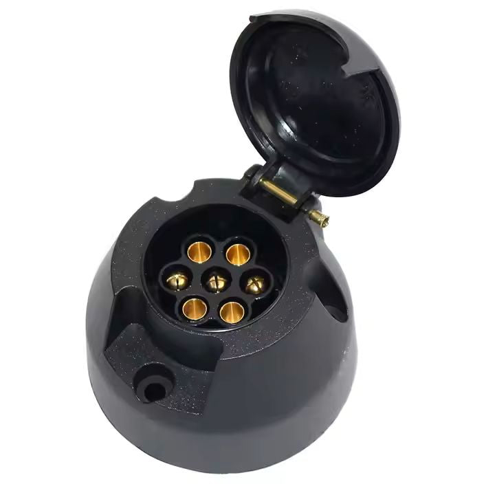Trekhaak montageplaat 7-Polig met 2 meter kabel, 12V